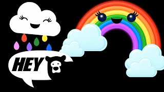 Hey Bear Sensory  Rainbow Summertime  High Contrast Animation with Fun Music [upl. by Nandor94]