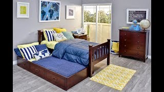 CAMERON HARDWOOD TWIN TRUNDLE BED [upl. by Eiramasil797]