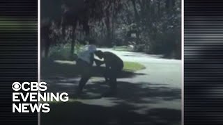 Video emerges of fatal shooting of black jogger [upl. by Anidan]