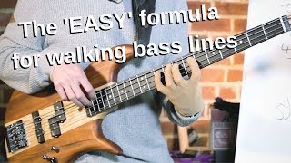 The SIMPLEST walking bass line formula  EXACTLY where to start [upl. by Kalbli]