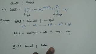 13 Nitration of Benzene  Mechanism [upl. by Moore]