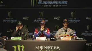 Monster Energy Supercross Press Conference Round 1  Anaheim 2024 [upl. by Ajssatsan540]