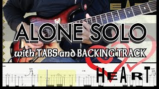 HEART  ALONE GUITAR SOLO with TABS and BACKING TRACK  ALVIN DE LEON 2019 [upl. by Rosanna]