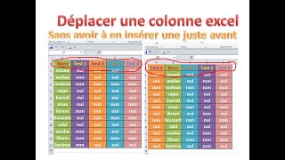 comment déplacer des colonnes ou des lignes excel [upl. by Fayette723]