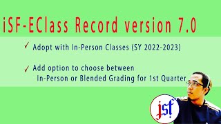 Automated EClass Record Updated for InPerson Classes SY 20222023  iSFECR v71 [upl. by Catherina]