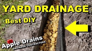 How To Build and Install the BEST Yard Drain French Drain 2 Great Systems Combined [upl. by Kanya]