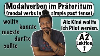 A2 Lektion 7  Modalverben im Präteritum  German modal verbs in the simple past tense [upl. by Novyart]