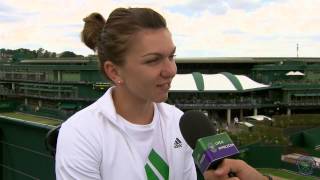 Simona Halep Live  Wimbledon interview [upl. by Kissiah]