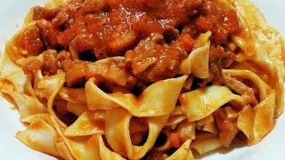 PAPPARDELLE FUNGHI SALAME E POMODORINI  FoodVlogger [upl. by Sadnak77]