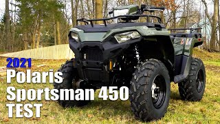 2021 Polaris Sportsman 450 EPS Test Review [upl. by Aihsemaj]