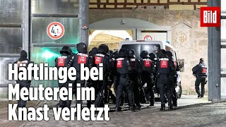 Gefängnismeuterei Polizei stürmt Knast in Thüringen  JVA Untermaßfeld [upl. by Meerek]