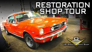 Muscle Car Restoration Shop Tour at V8 Speed amp Resto Shop [upl. by Pogah]