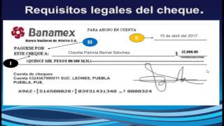 Requisitos legales del cheque [upl. by Ella]